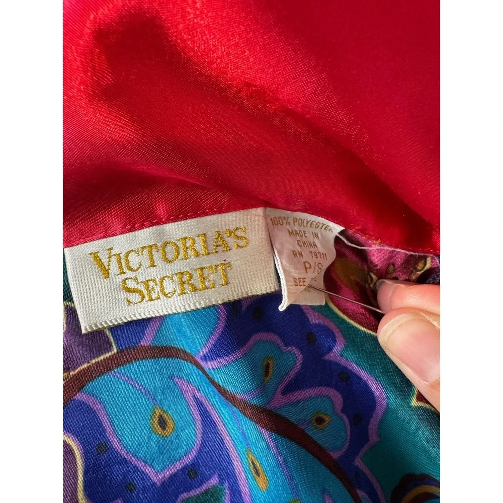 Victoria's‎ Secret Satin Floral Pajama Night Shirt Floral Size Small 90's Y2K